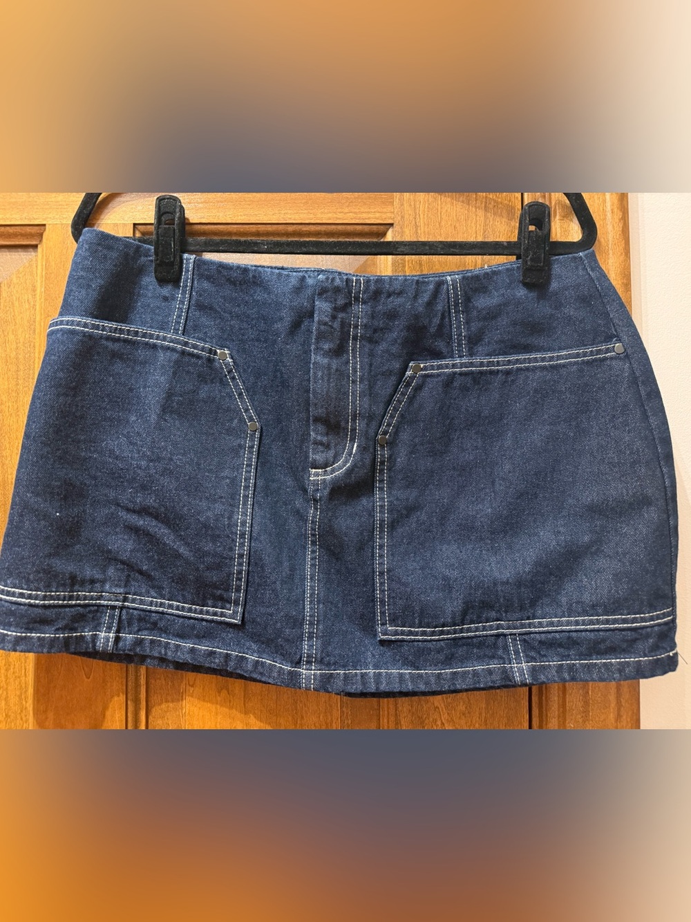 Shona Joy Dark Blue Denim Skirt
